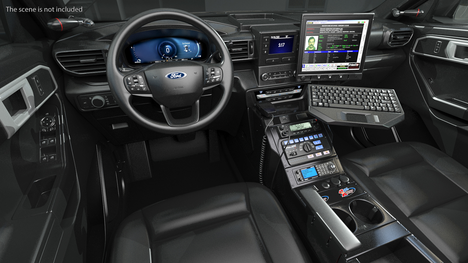 Ford Police Interceptor Utility Hybrid AWD Rigged 3D model