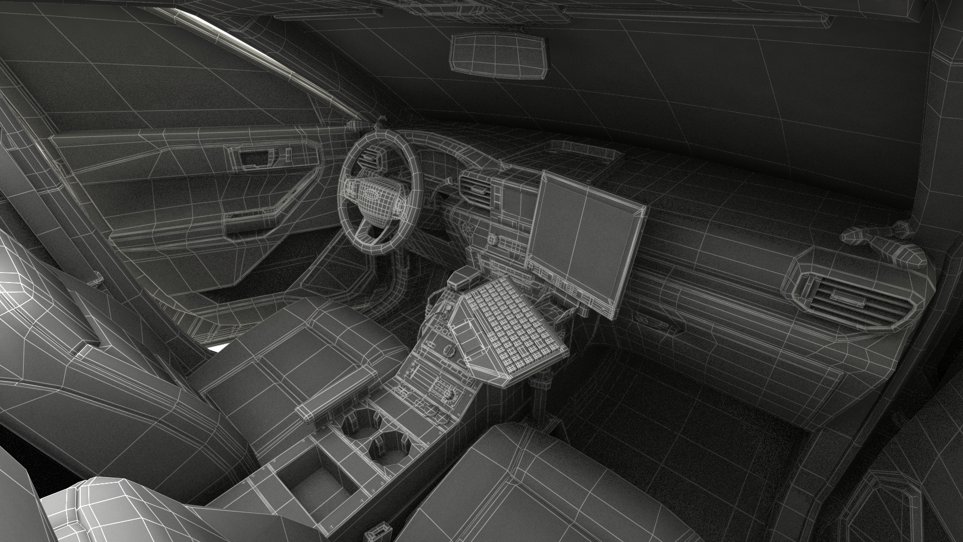 Ford Police Interceptor Utility Hybrid AWD Rigged 3D model