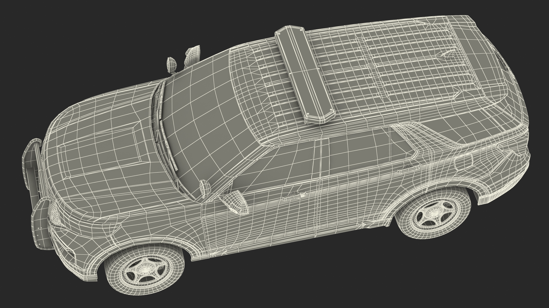 Ford Police Interceptor Utility Hybrid AWD Rigged 3D model