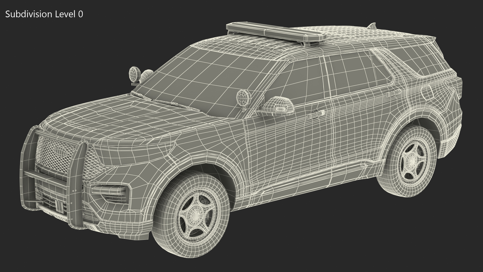 Ford Police Interceptor Utility Hybrid AWD Rigged 3D model