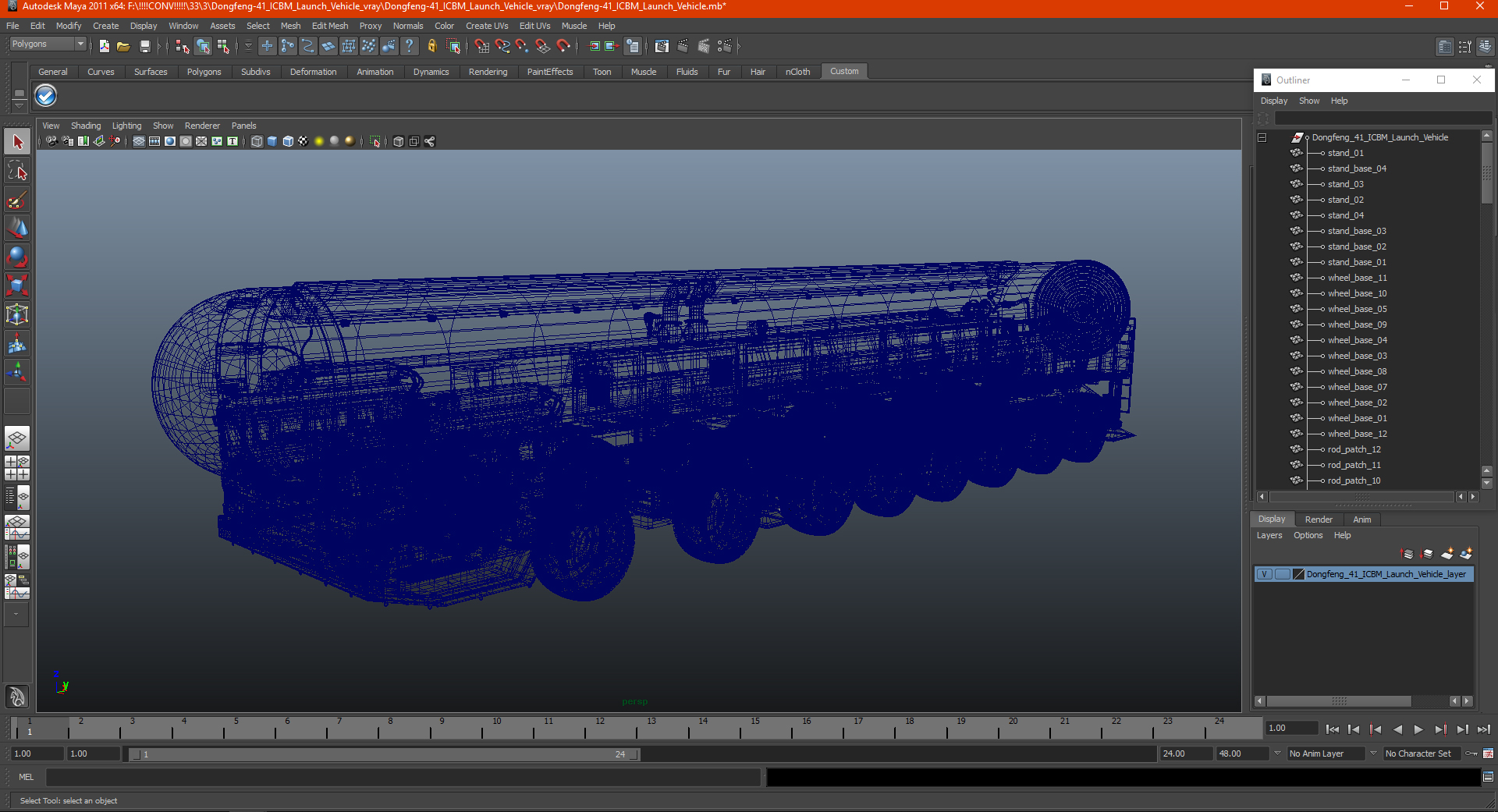 3D Dongfeng-41 ICBM Launch Vehicle