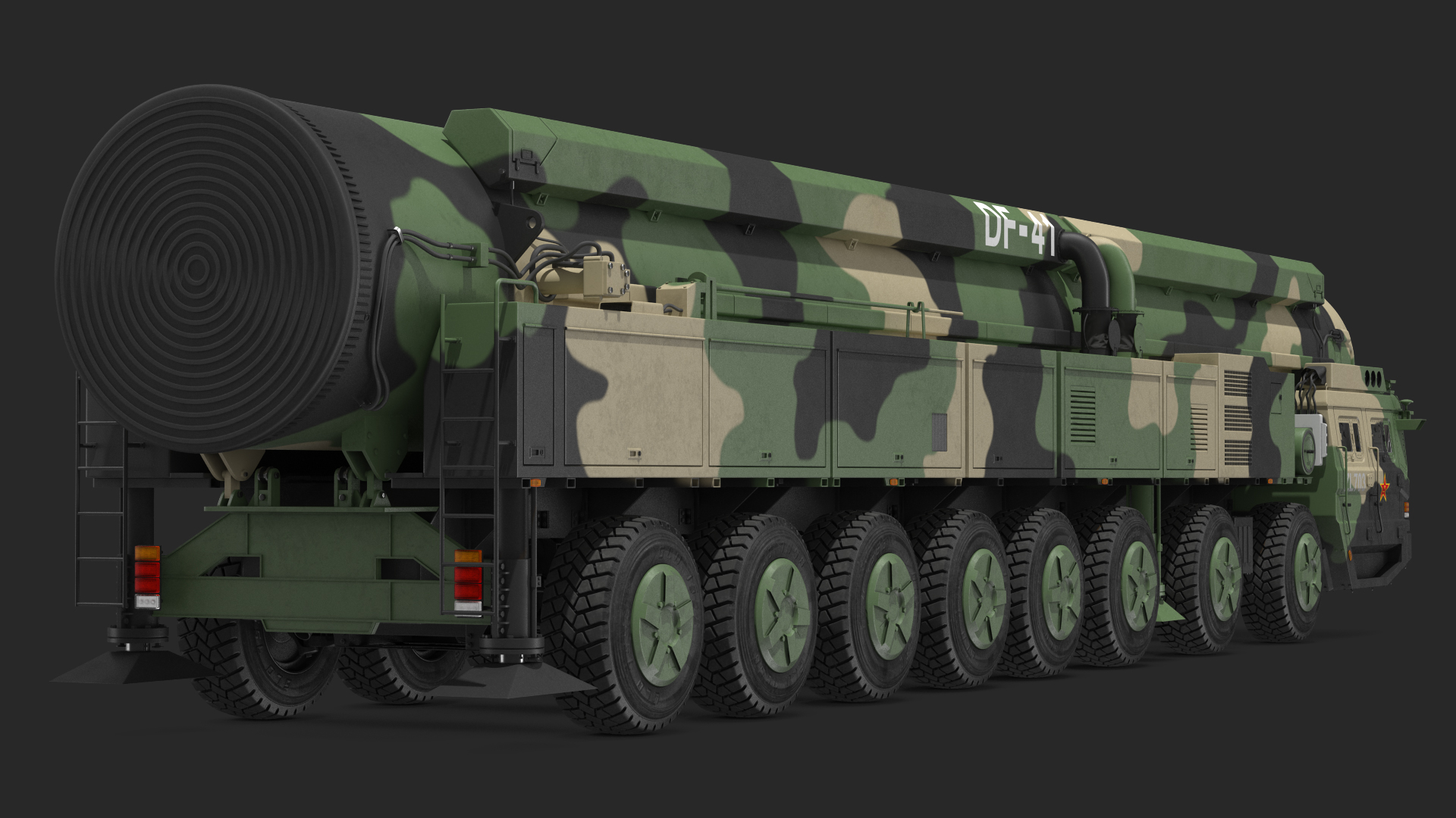 3D Dongfeng-41 ICBM Launch Vehicle
