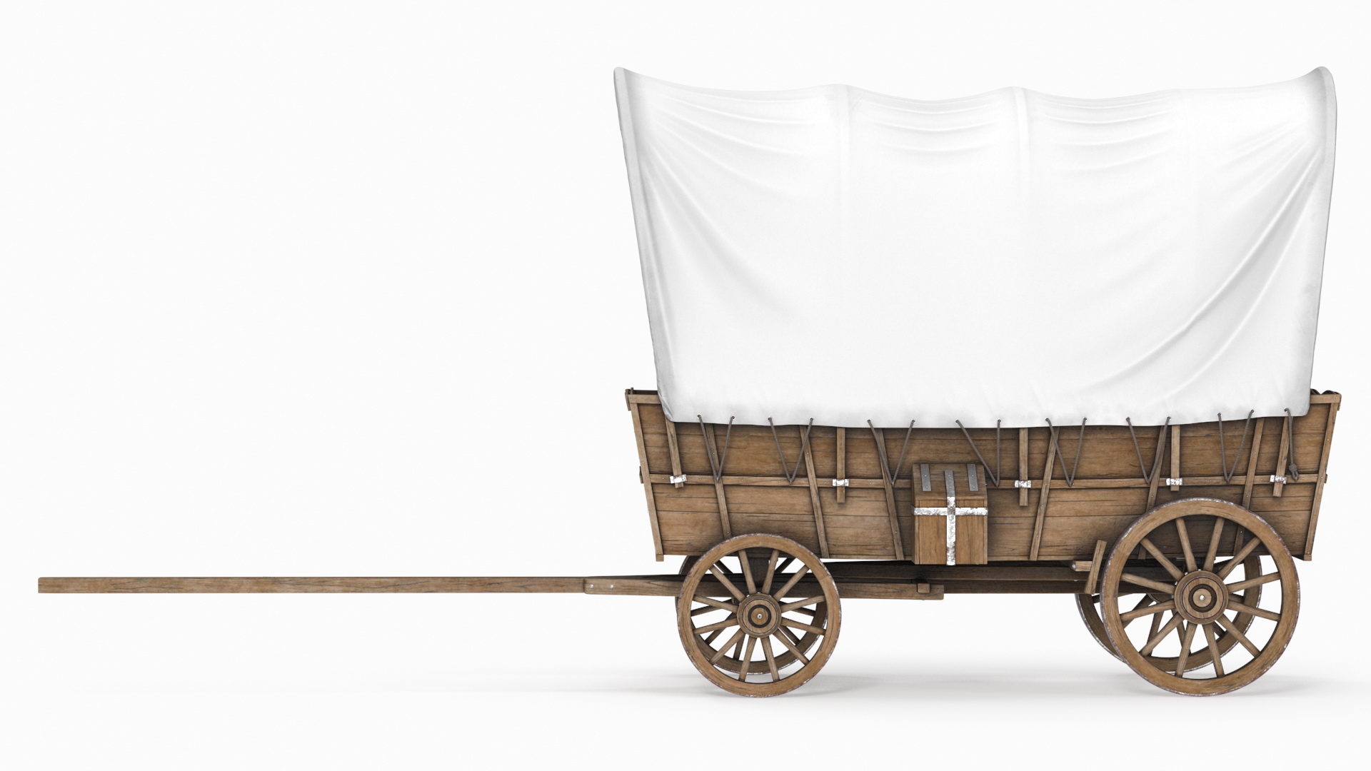 3D Covered Wagon model