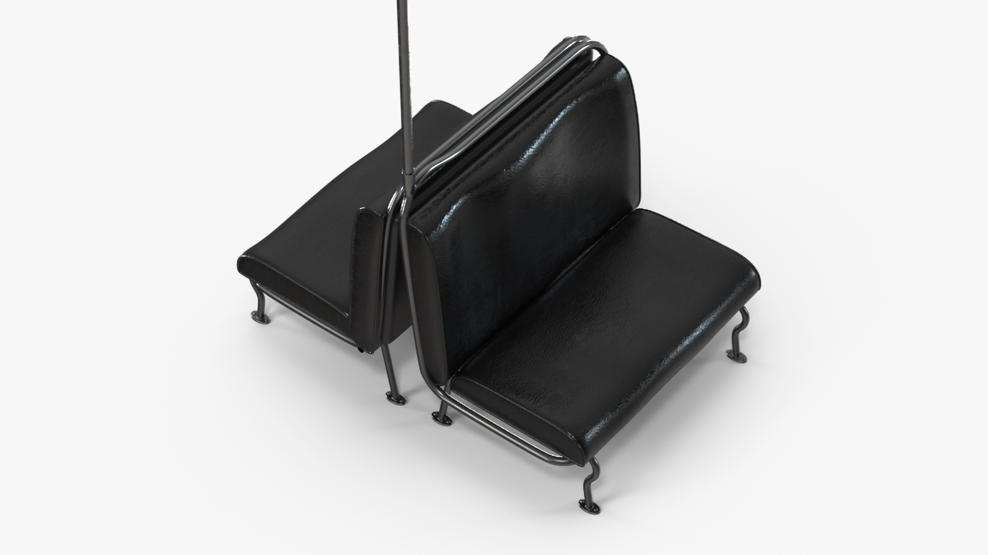Old Tram Seats Two Sides 3D model