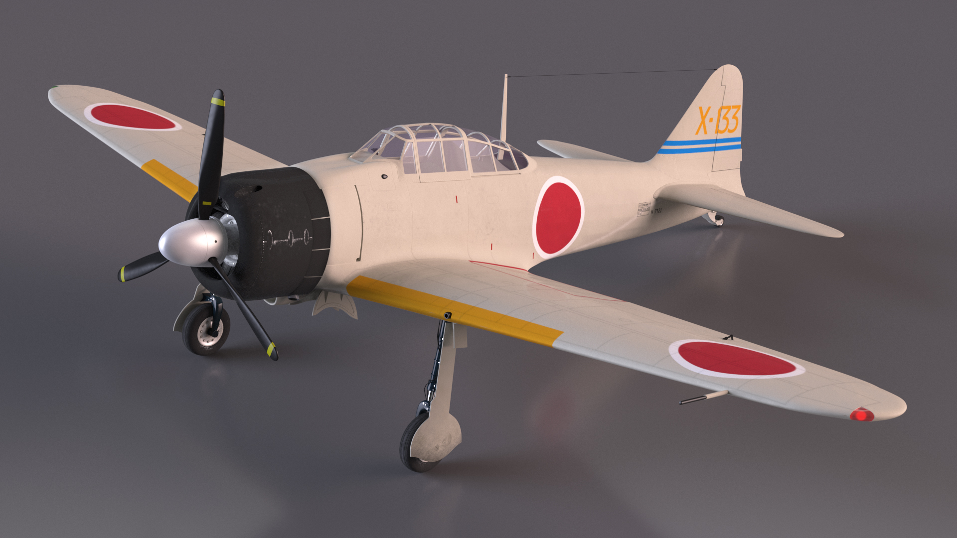 Mitsubishi A6M Zero Zeke 3D model
