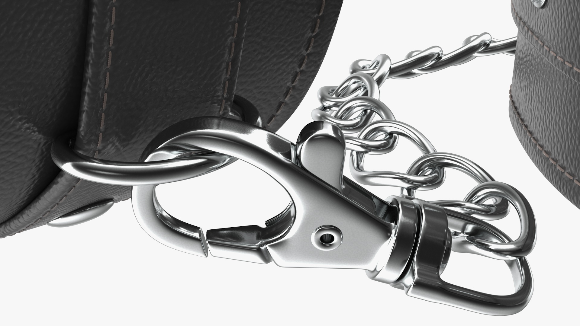 3D model Leather Wrist Cuffs Black