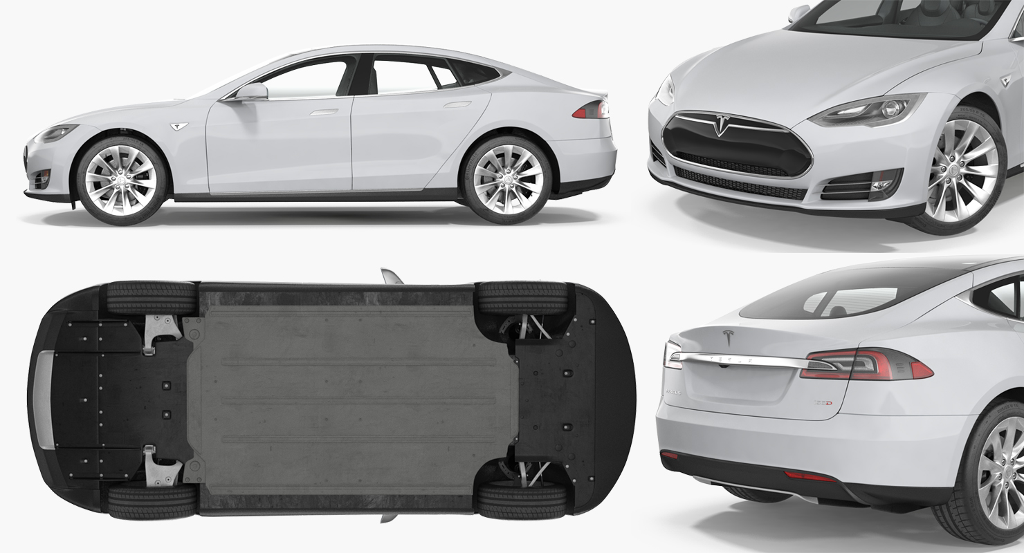 3D model Tesla Model S 100D 2015 Rigged
