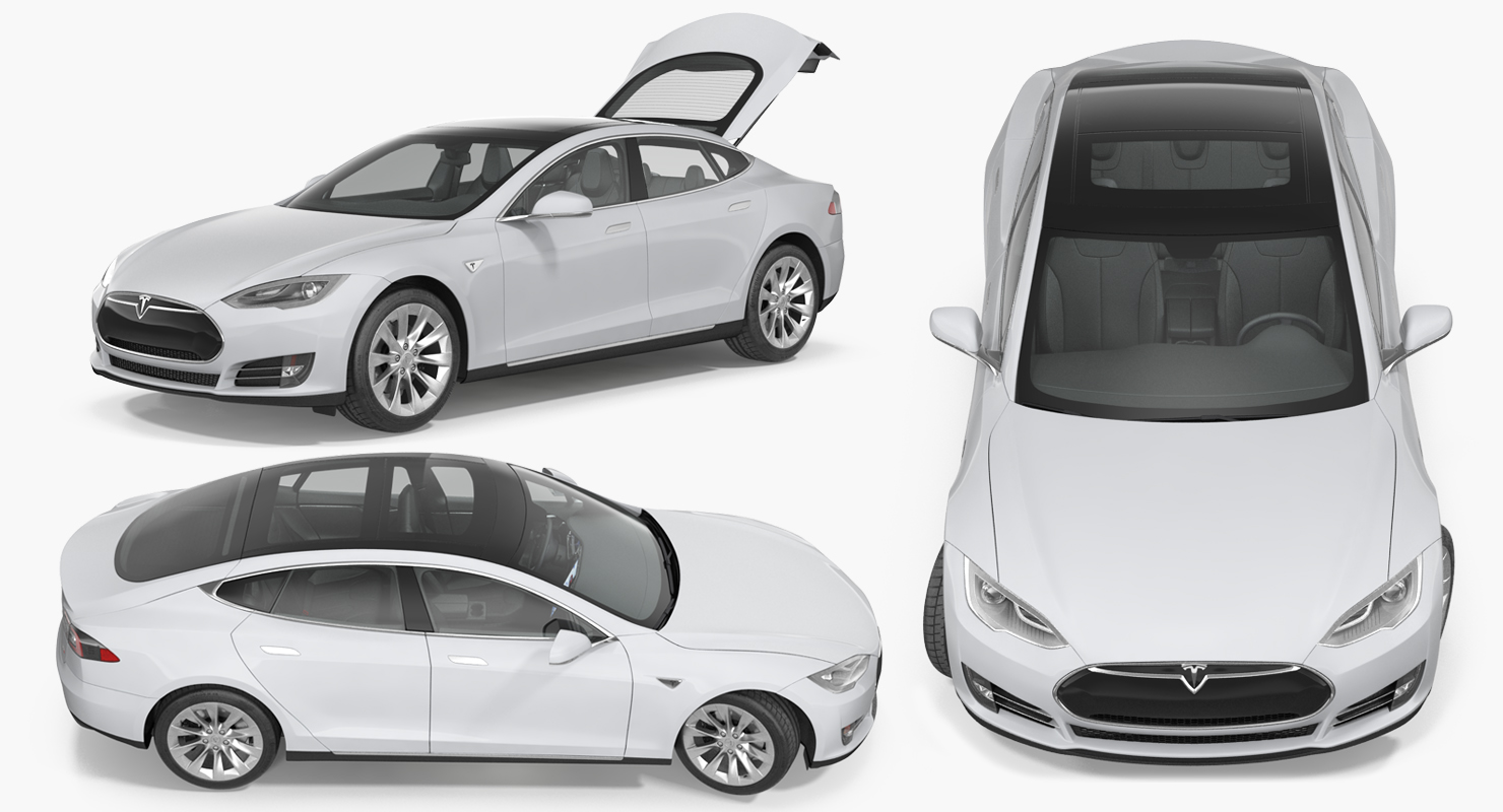 3D model Tesla Model S 100D 2015 Rigged