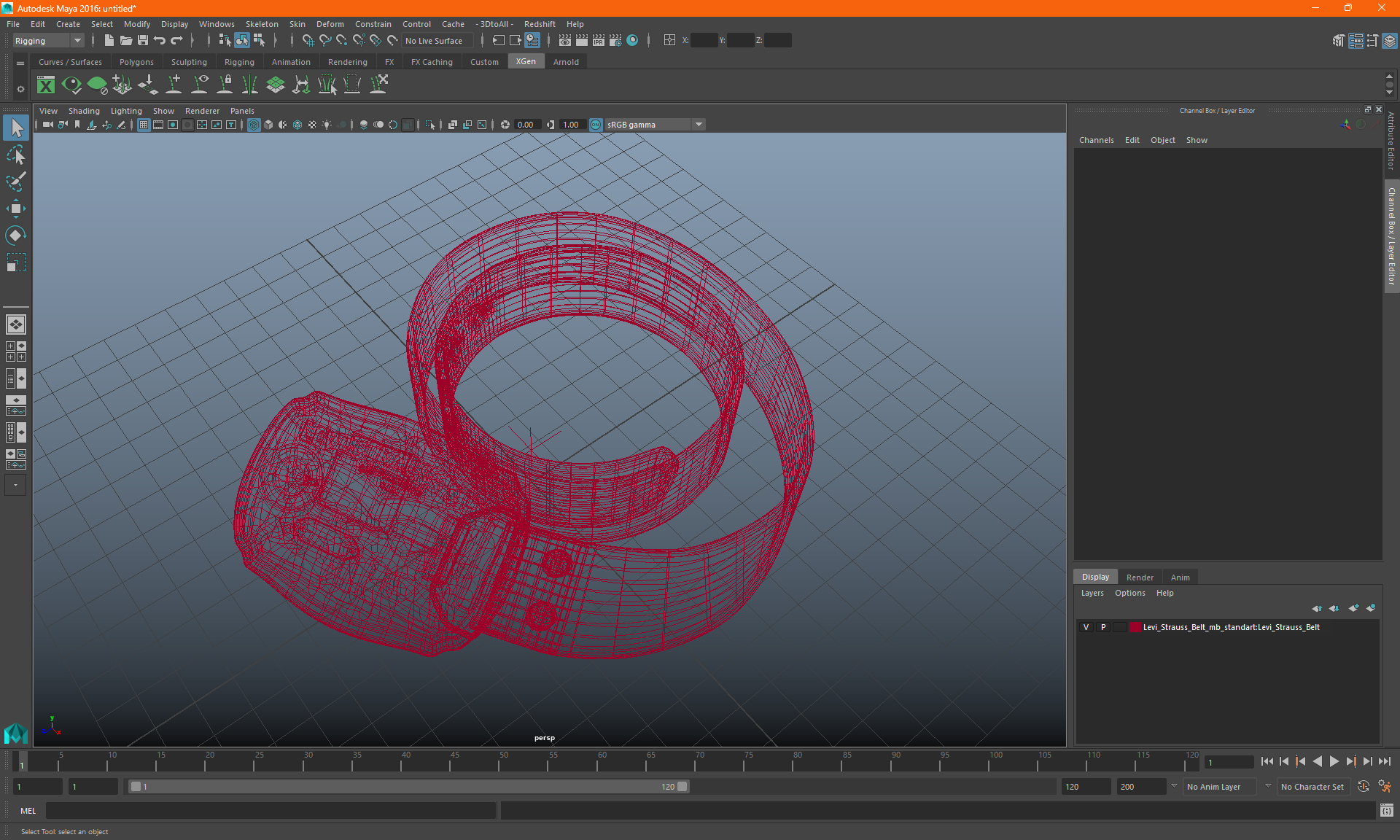 Levi Strauss Belt 3D