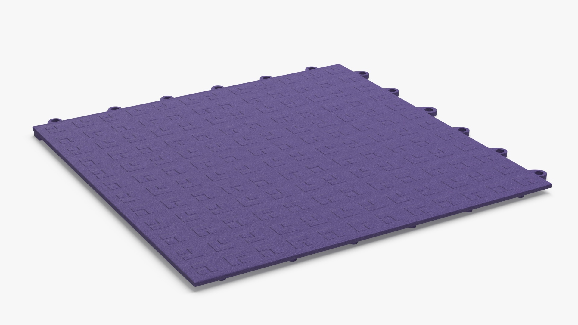 Interlocking Floor Mat Tile Blue 3D
