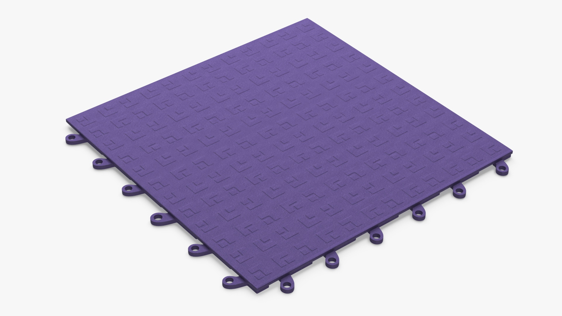Interlocking Floor Mat Tile Blue 3D