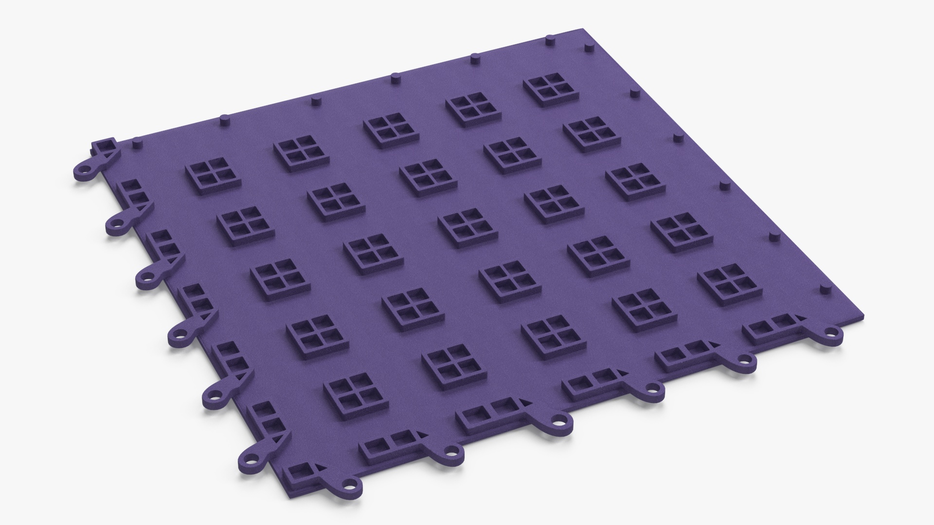 Interlocking Floor Mat Tile Blue 3D