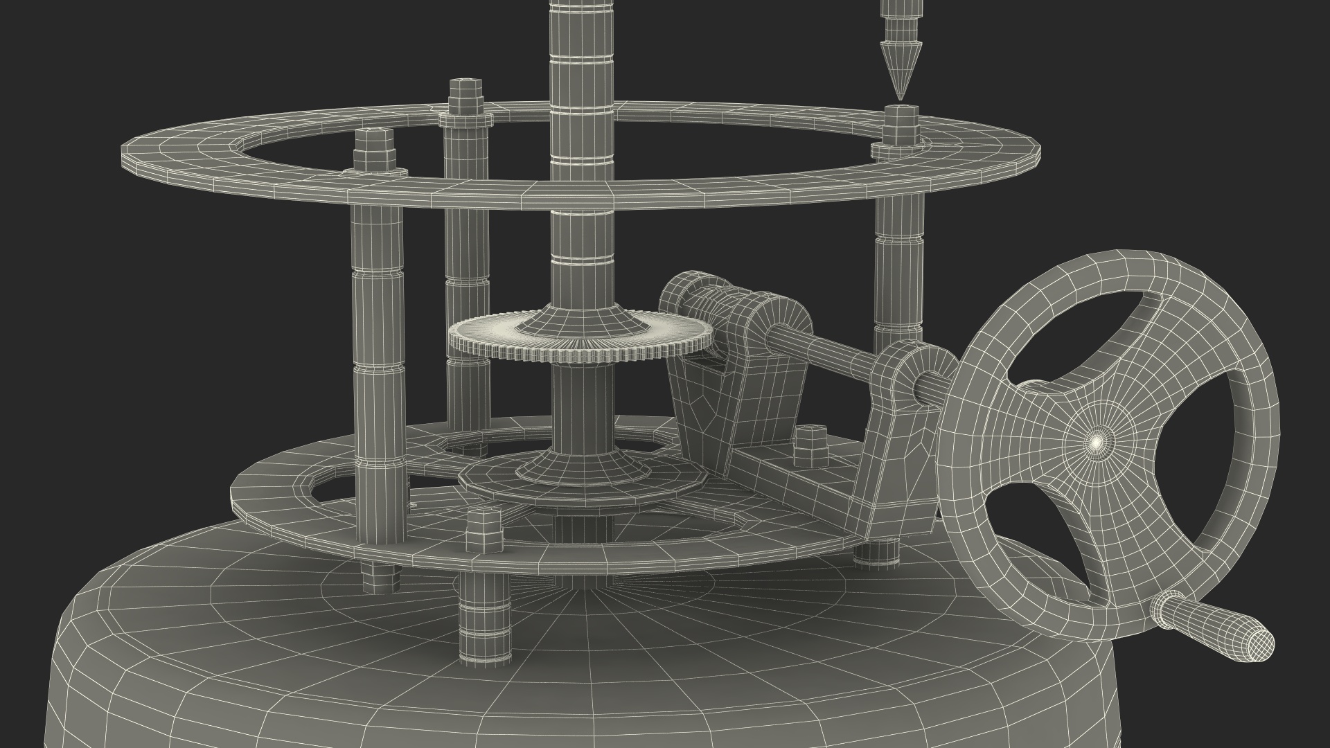 3D Vintage Brass Solar System Orrery model