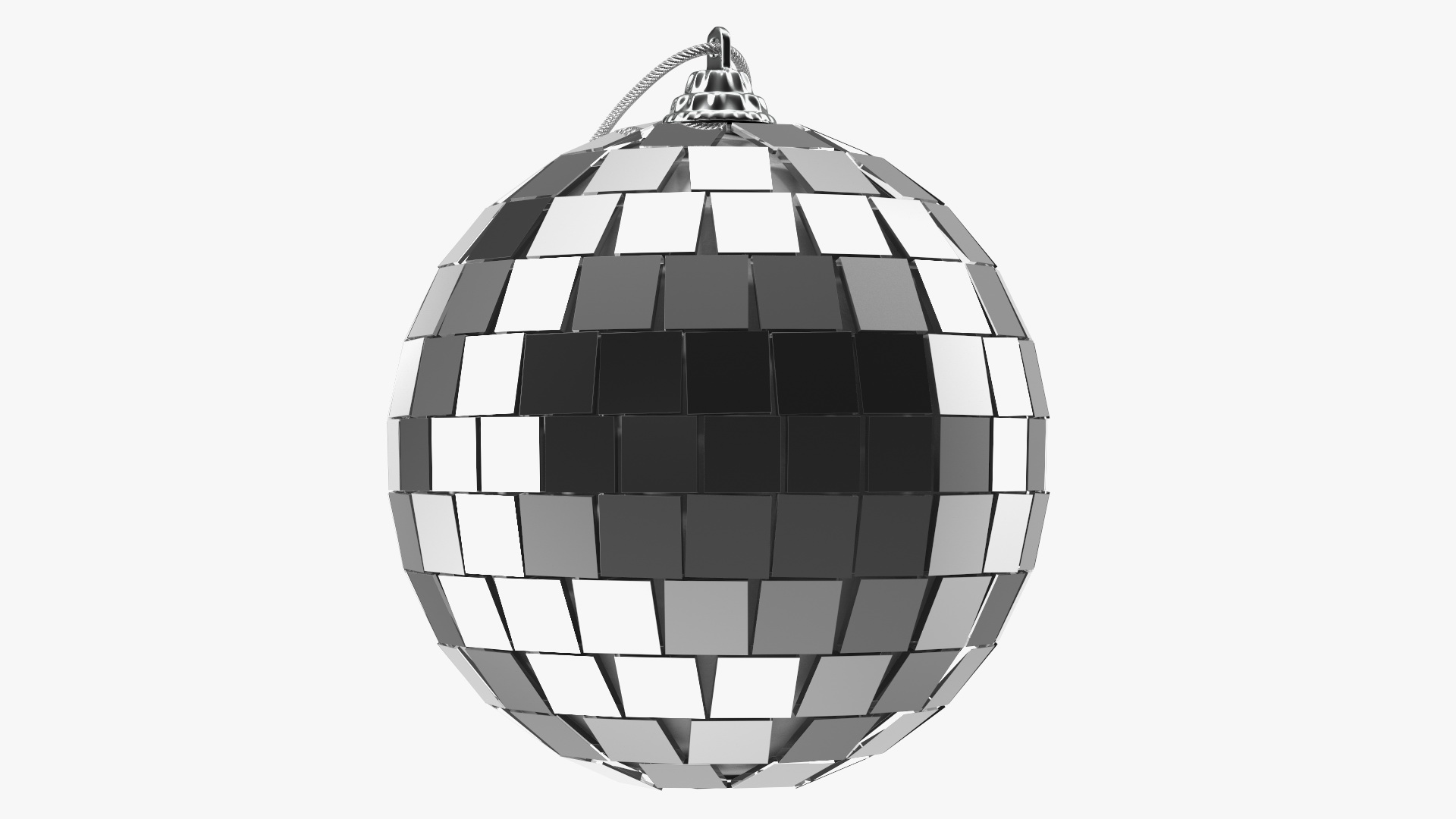 Disco Bauble for Xmas Tree Small Silver 3D model