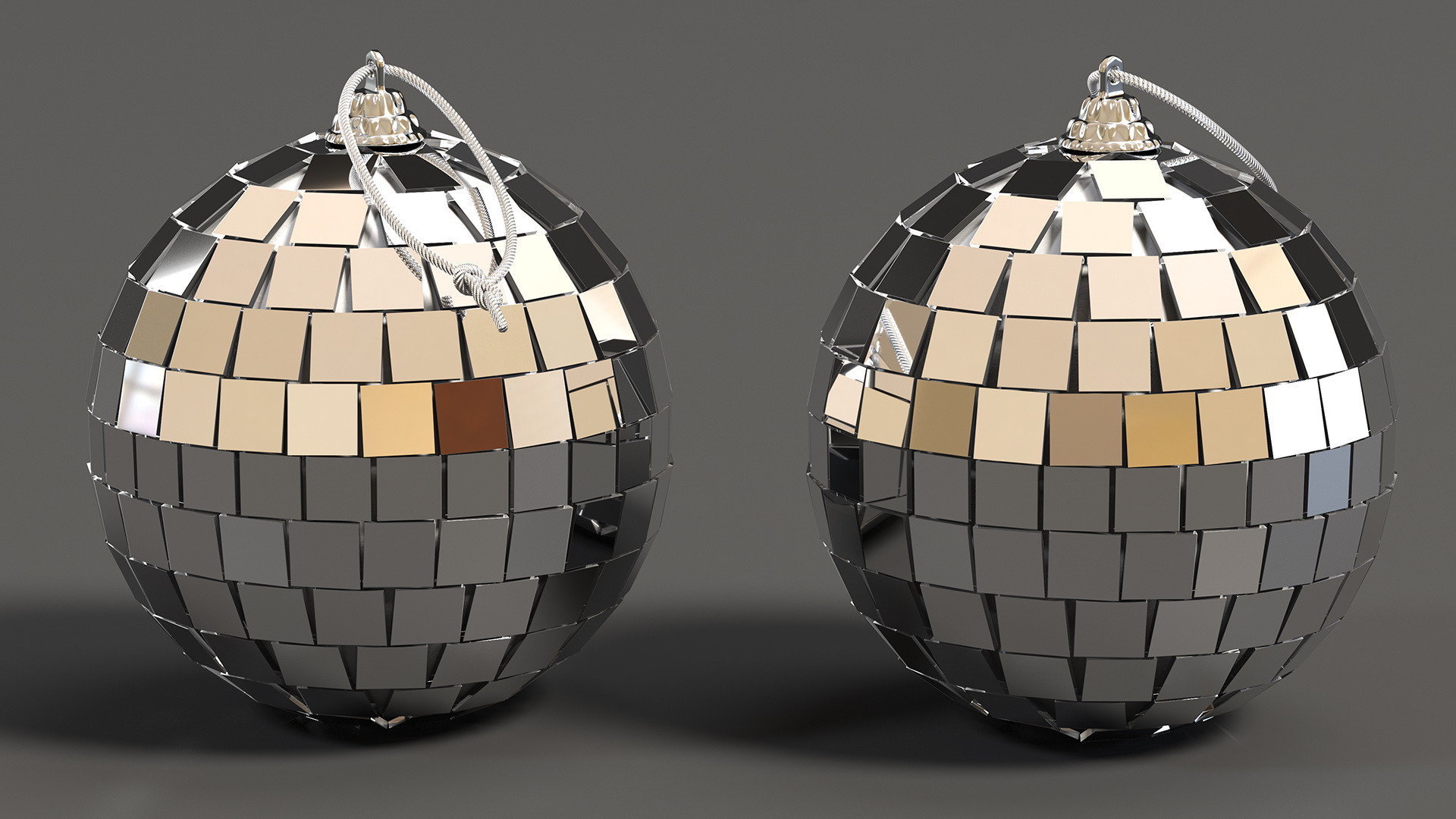 Disco Bauble for Xmas Tree Small Silver 3D model