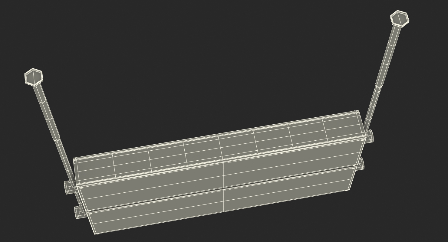 3D Blank Airport Sign model