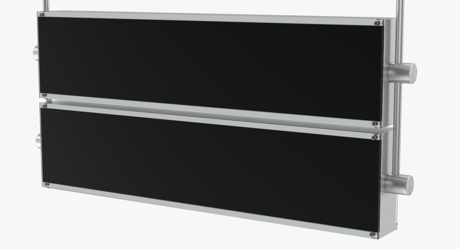 3D Blank Airport Sign model