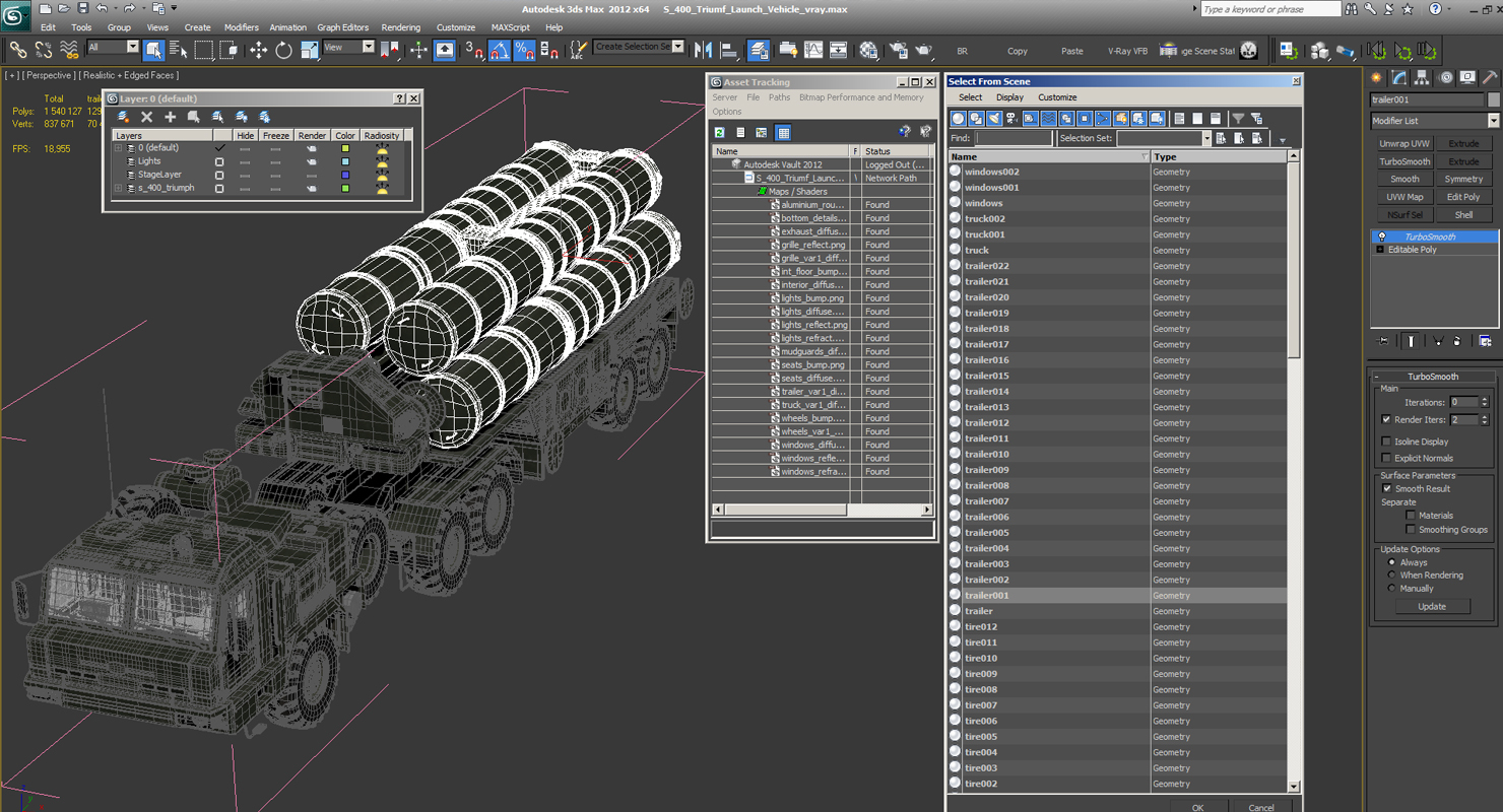 S 400 Triumf Launch Vehicle 3D