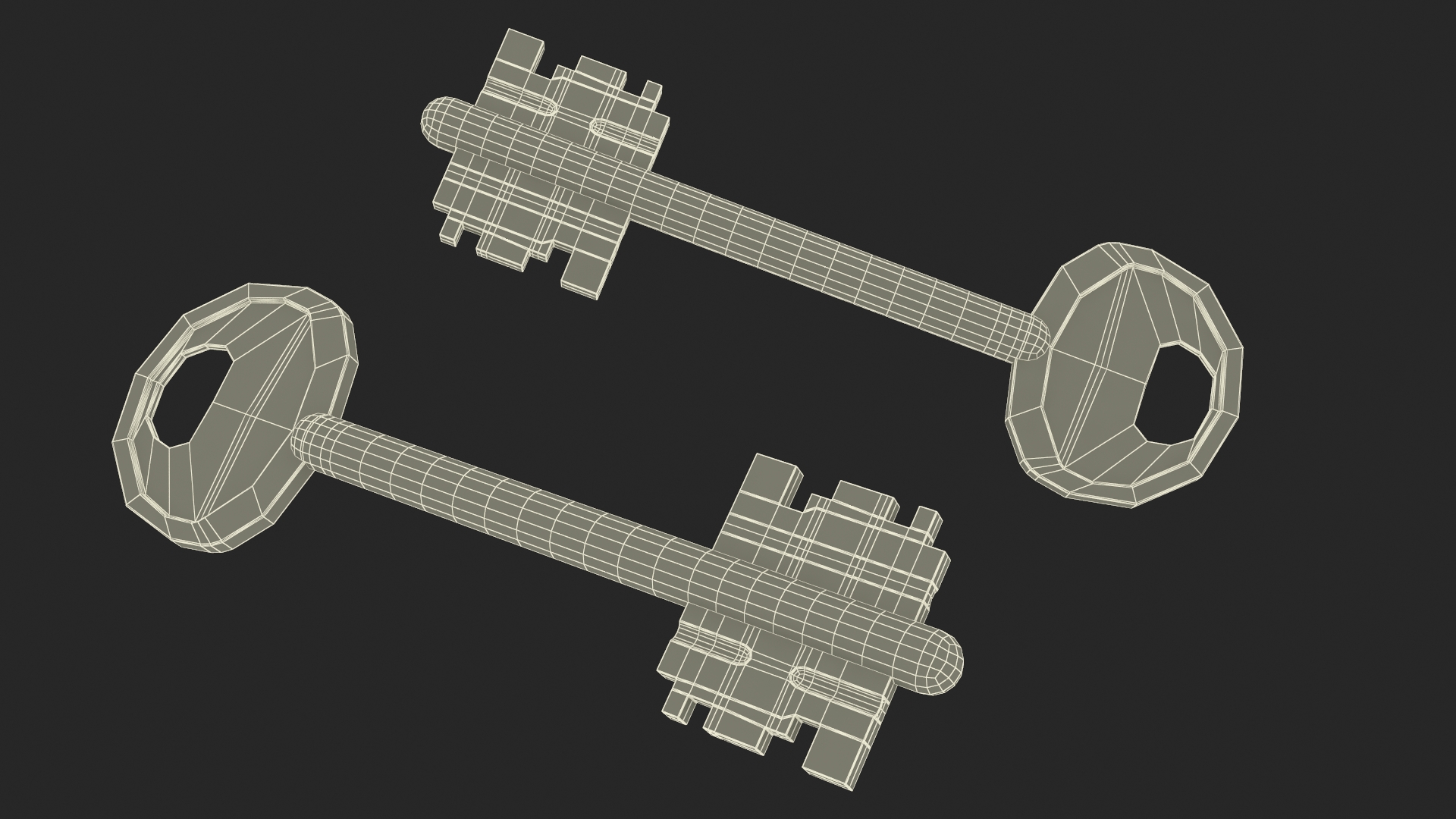 3D Door Lock Key model