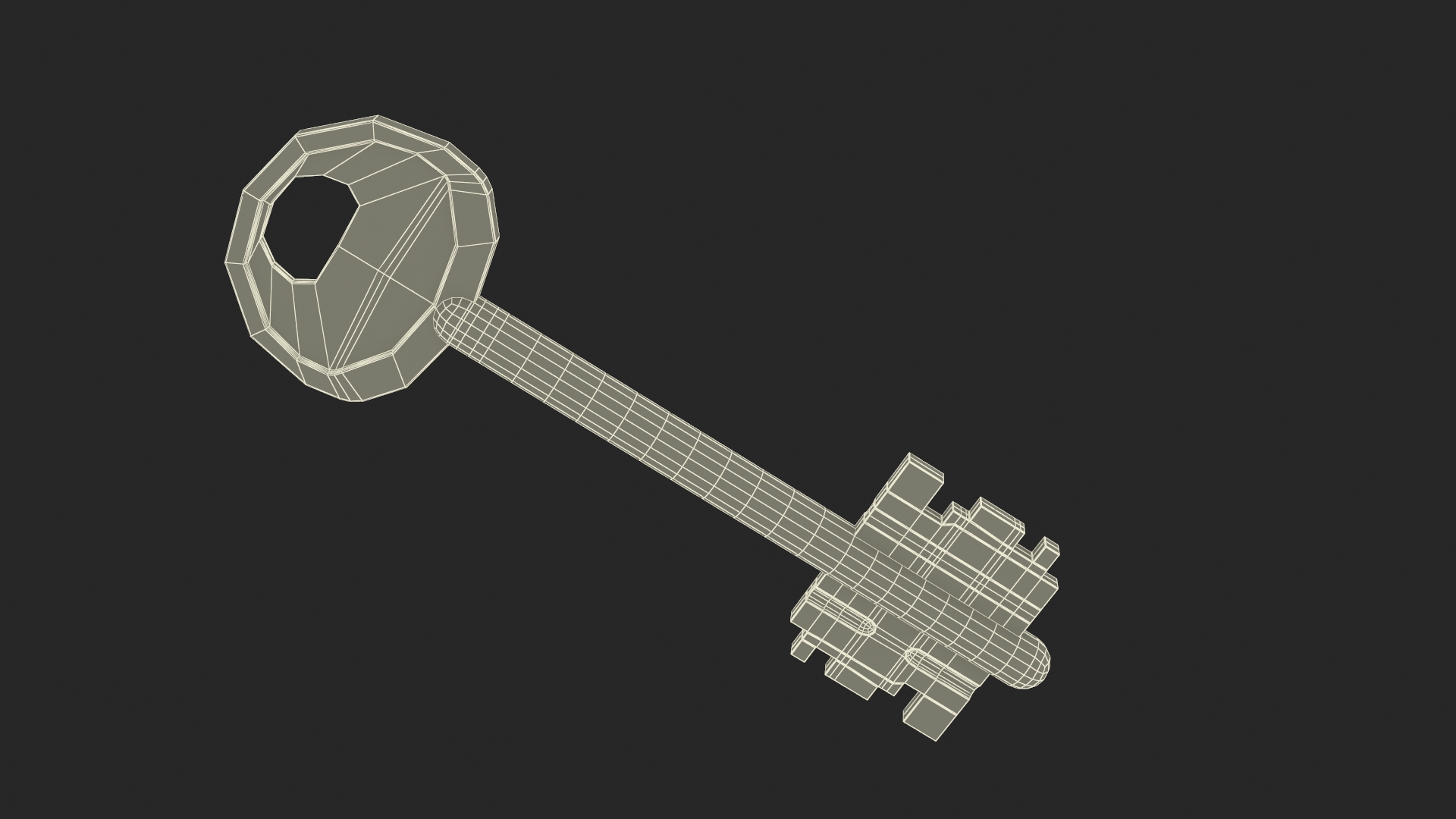 3D Door Lock Key model