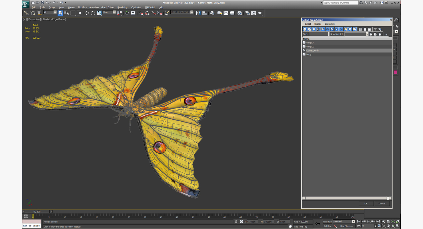 3D model Comet Moth
