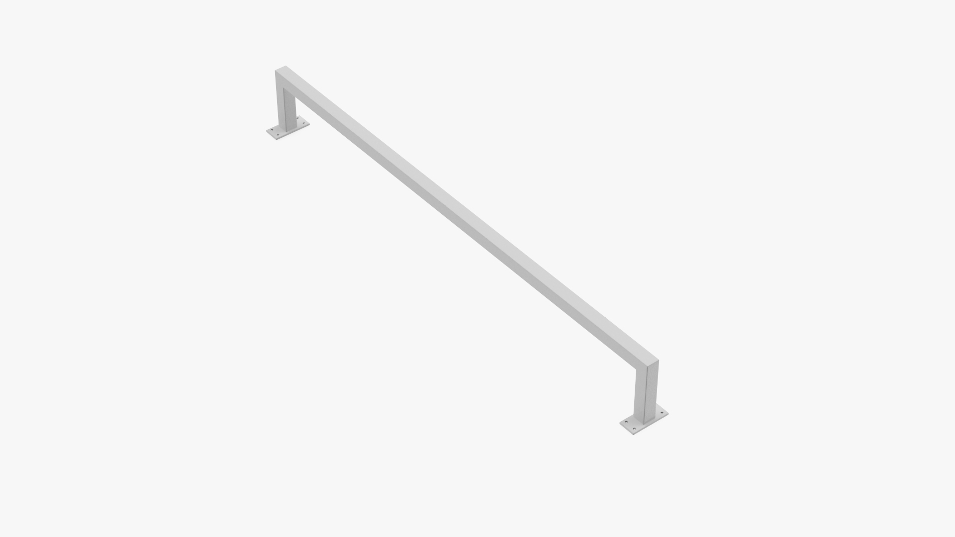 3D model Wall Mounted Cloth Rack White Color