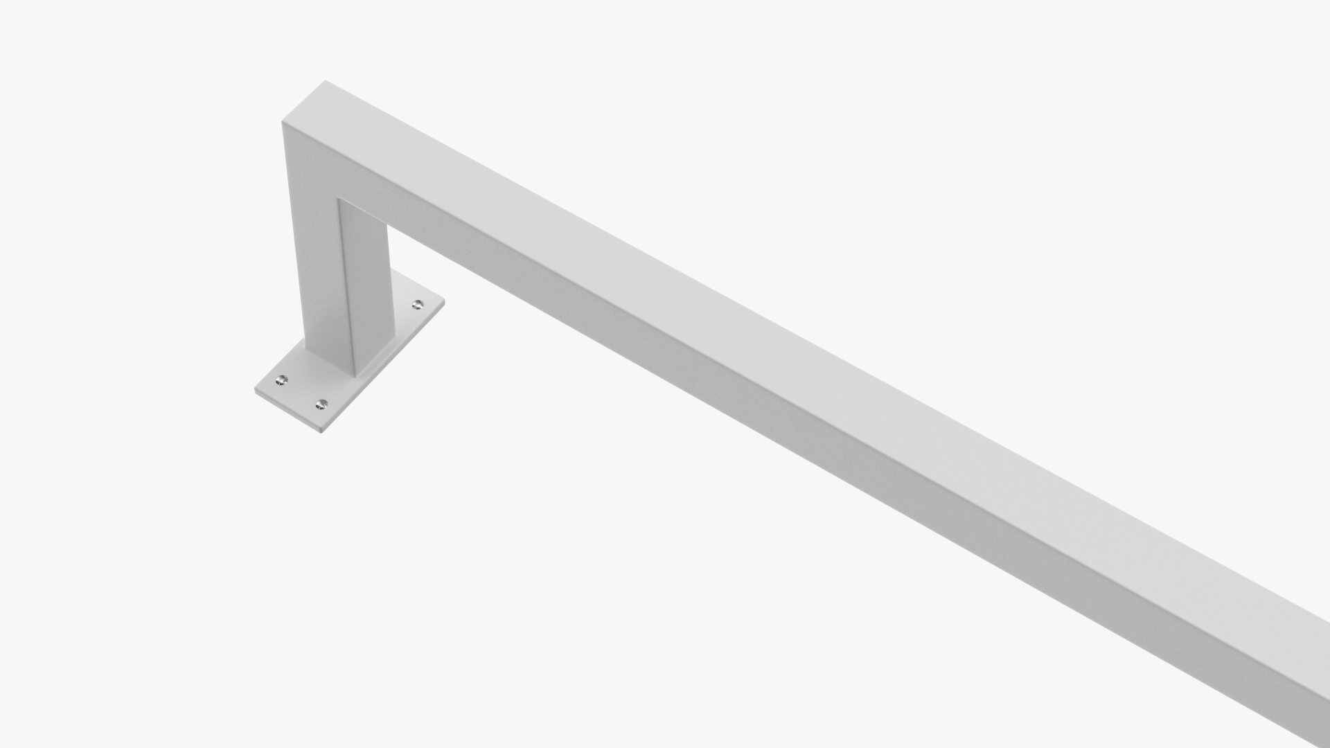 3D model Wall Mounted Cloth Rack White Color