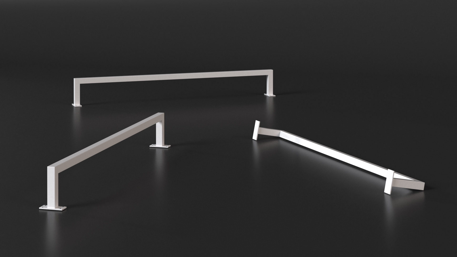 3D model Wall Mounted Cloth Rack White Color
