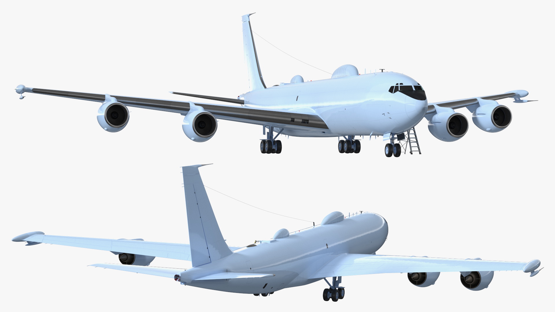 3D model Aircraft Pylon Ladder with Airplane