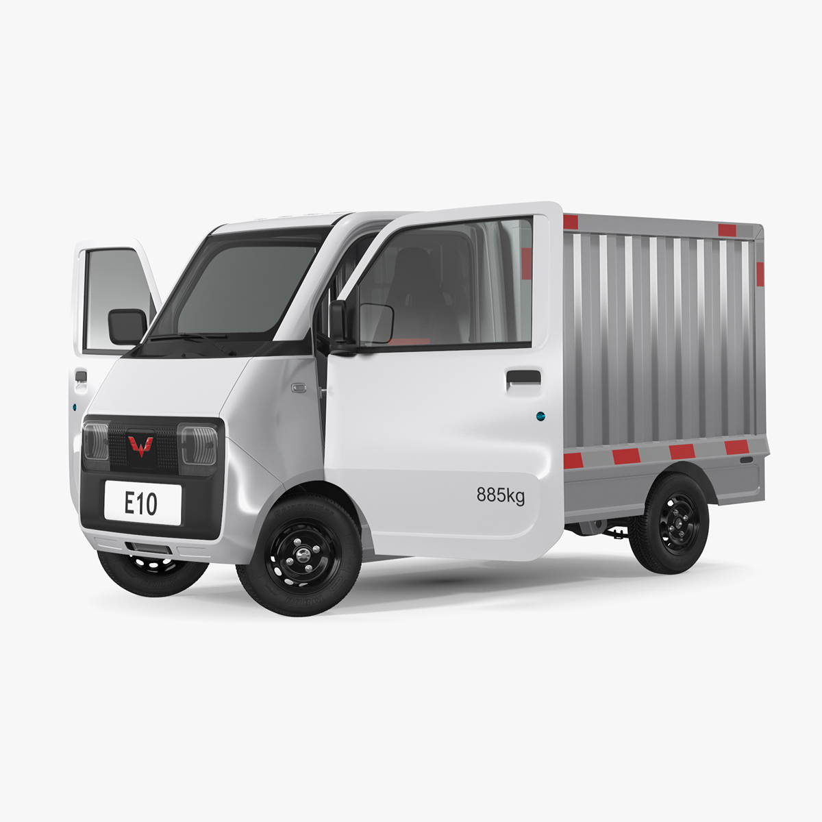 3D Wuling E10 Mini Truck Grey Color Rigged for Cinema 4D model