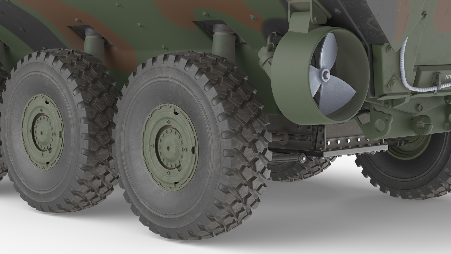 3D US Amphibious Combat Vehicle ACV with 30mm Gun Rigged model