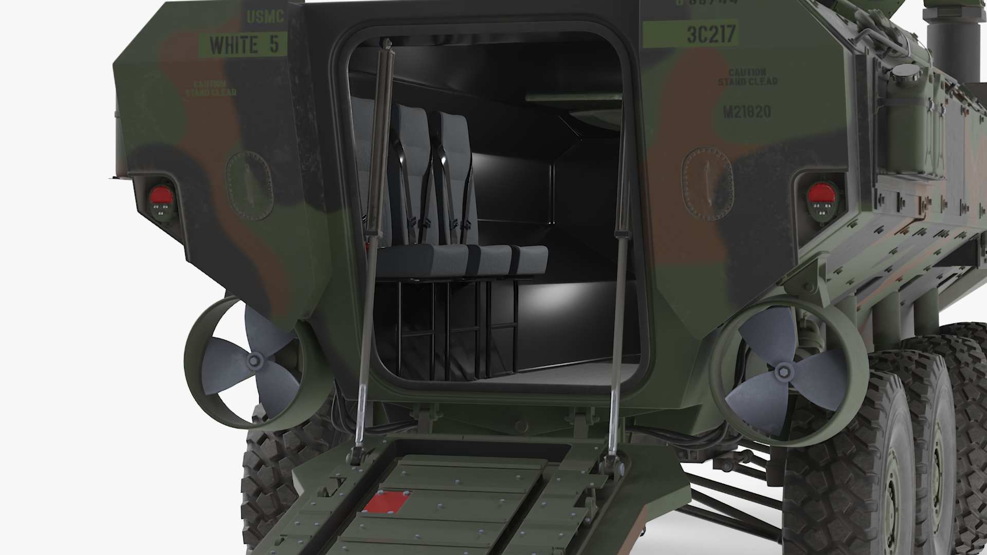 3D US Amphibious Combat Vehicle ACV with 30mm Gun Rigged model