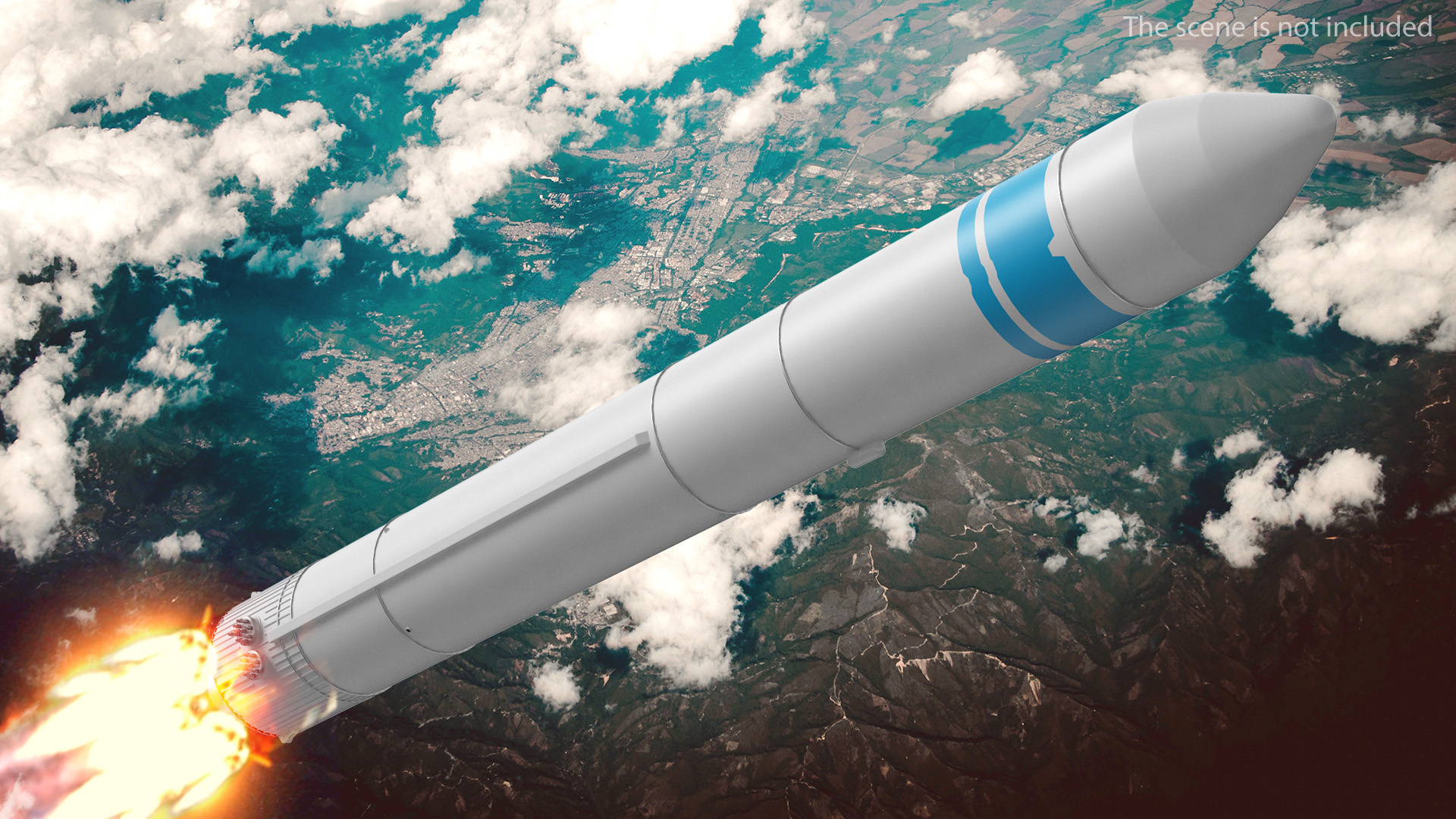Single Stage Rocket 3D model