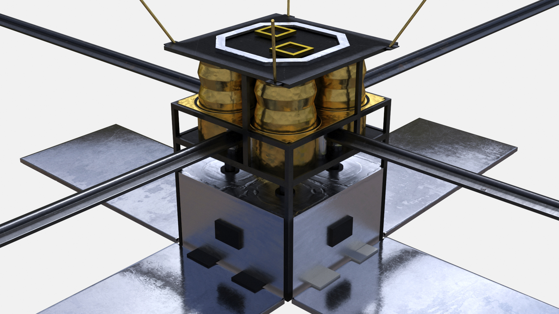 3D model Satellite with Solar Sail