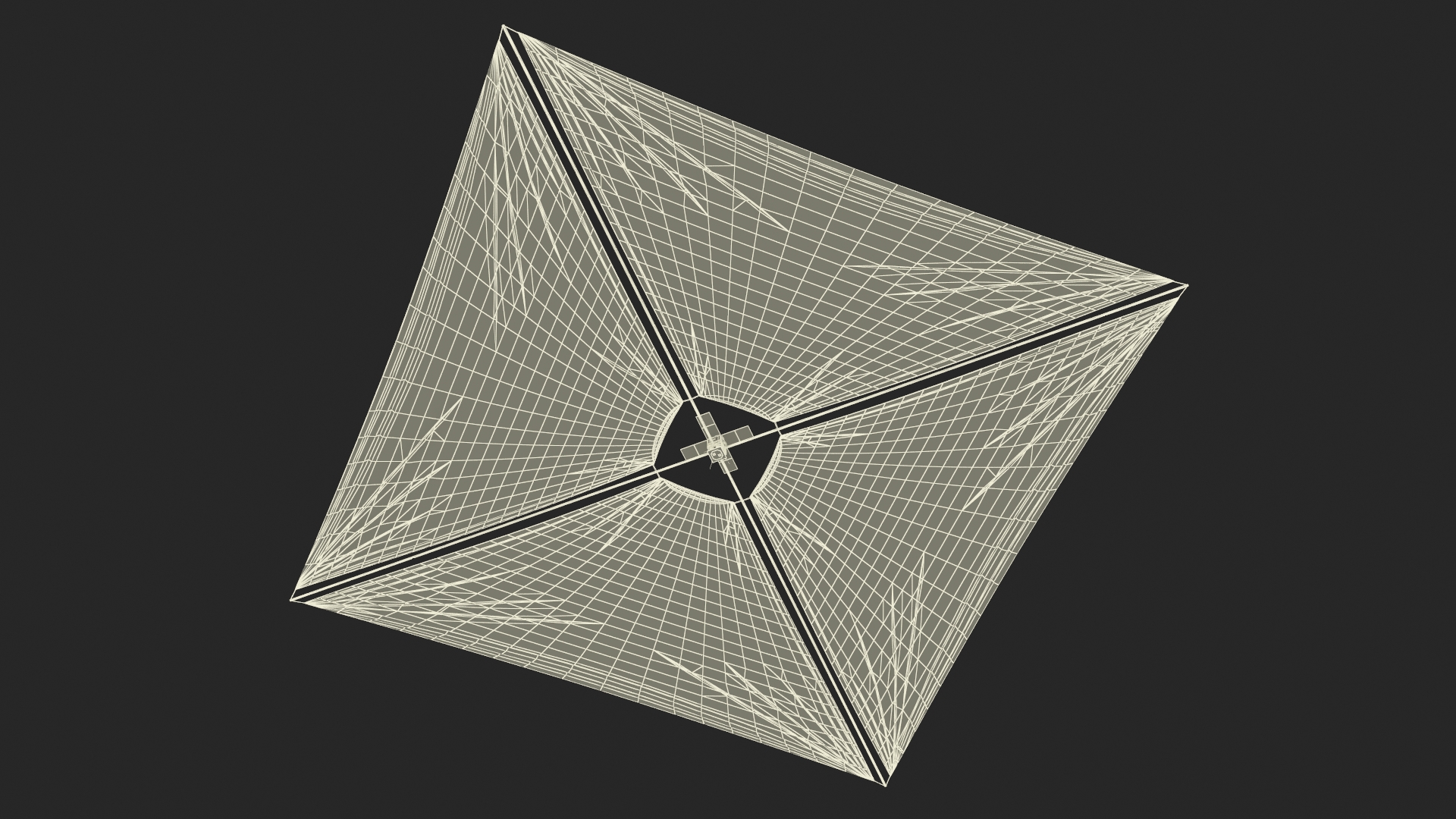 3D model Satellite with Solar Sail