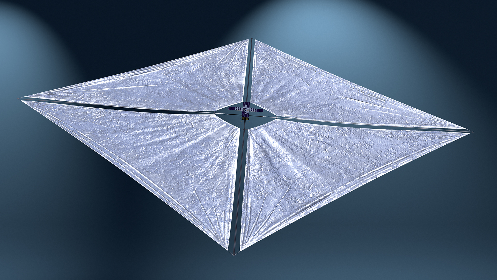 3D model Satellite with Solar Sail
