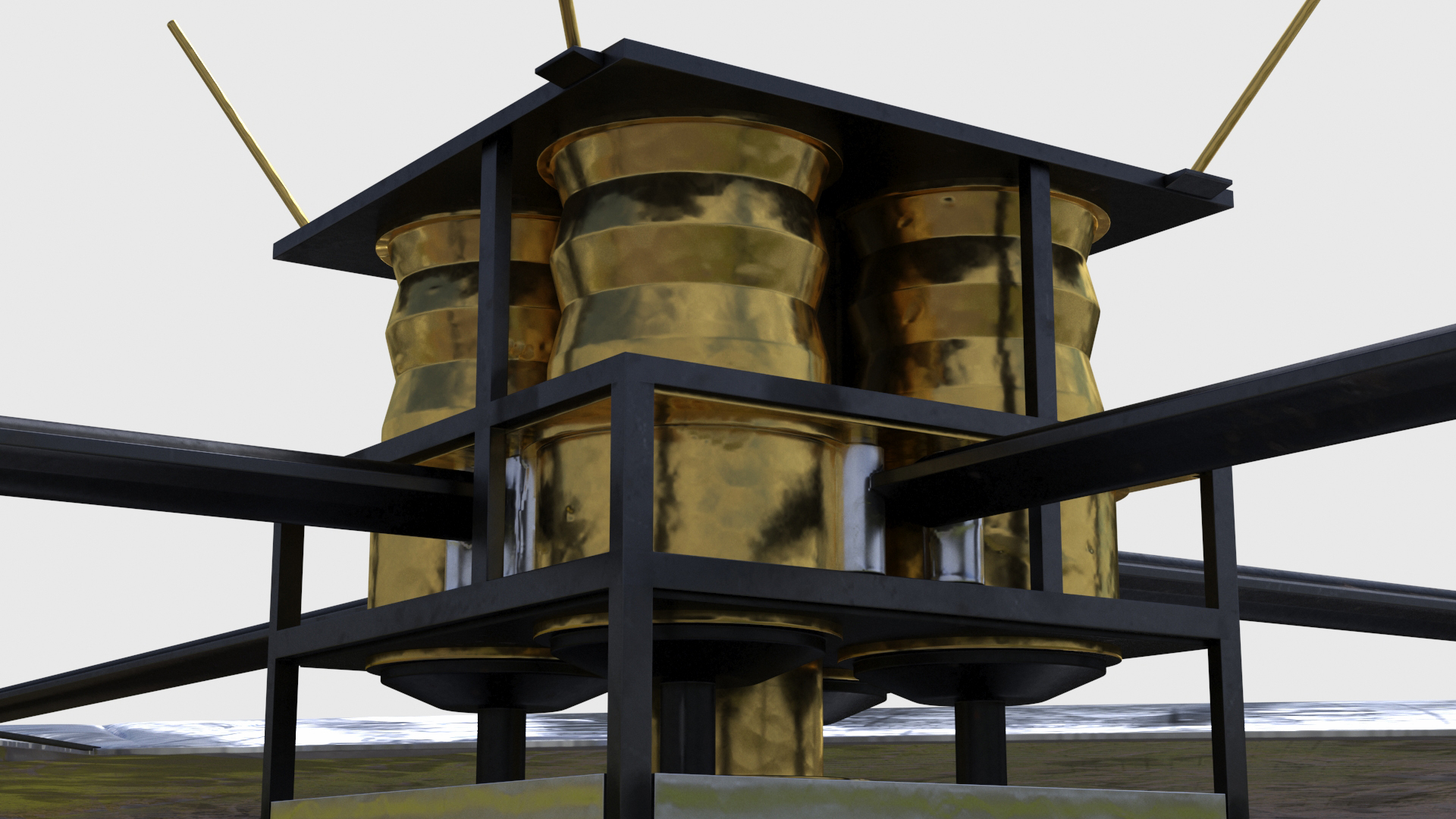 3D model Satellite with Solar Sail
