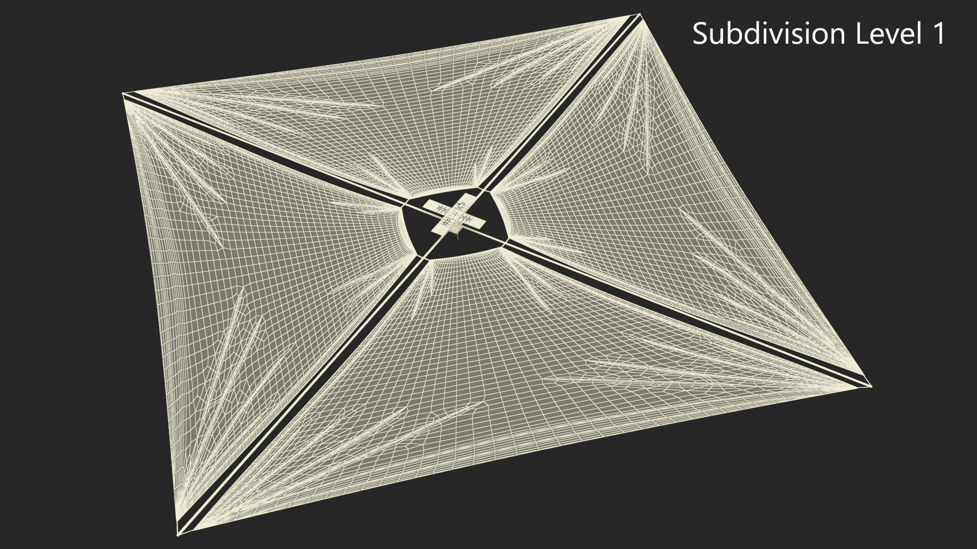 3D model Satellite with Solar Sail