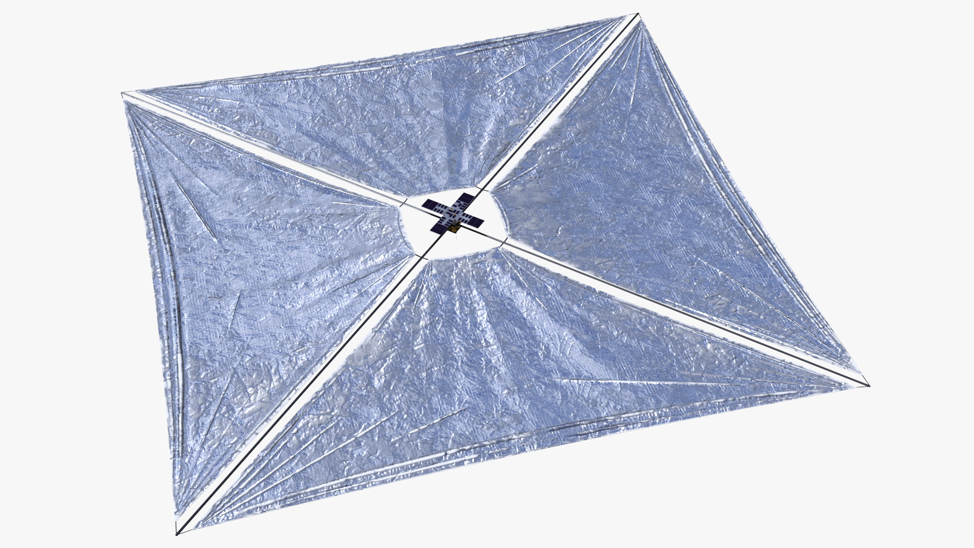 3D model Satellite with Solar Sail