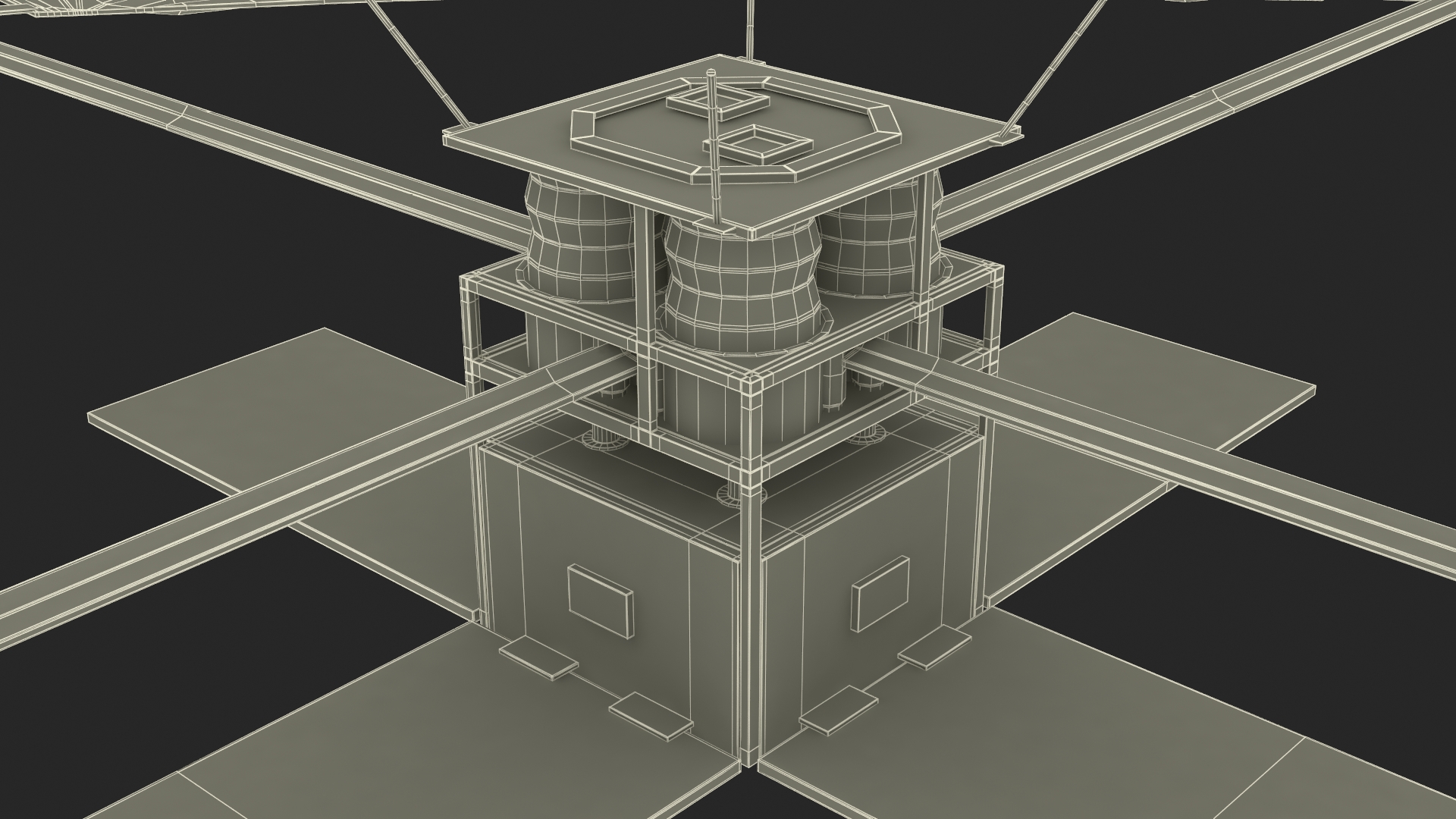 3D model Satellite with Solar Sail
