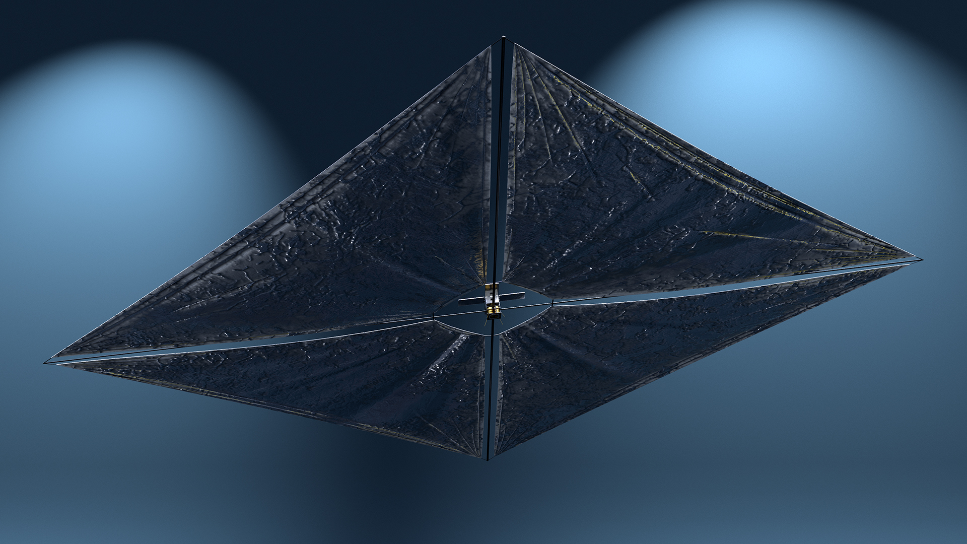 3D model Satellite with Solar Sail
