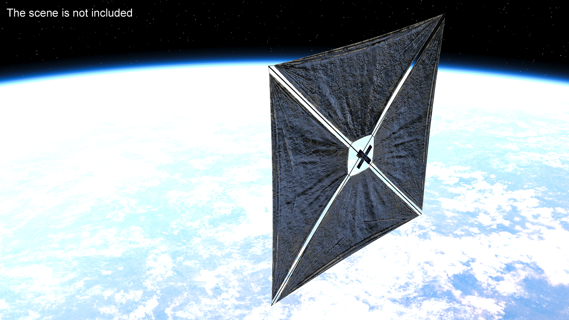 3D model Satellite with Solar Sail