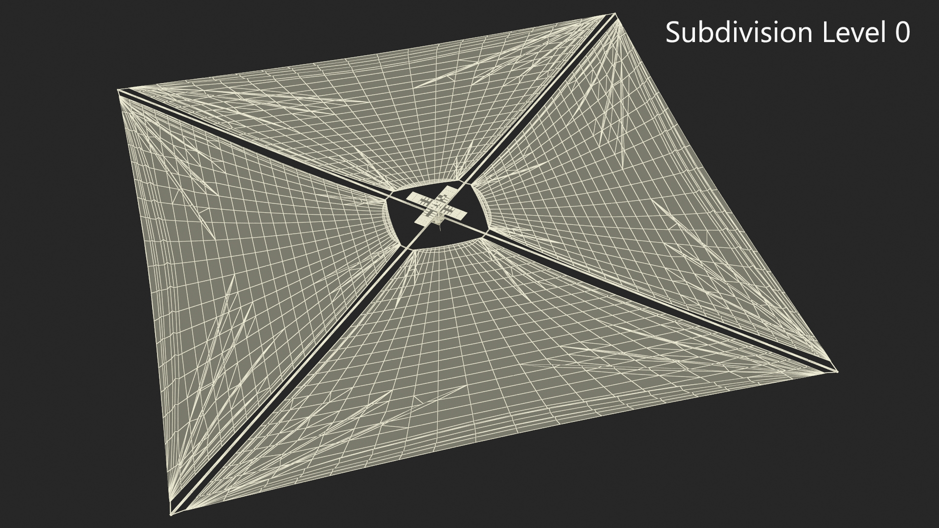 3D model Satellite with Solar Sail