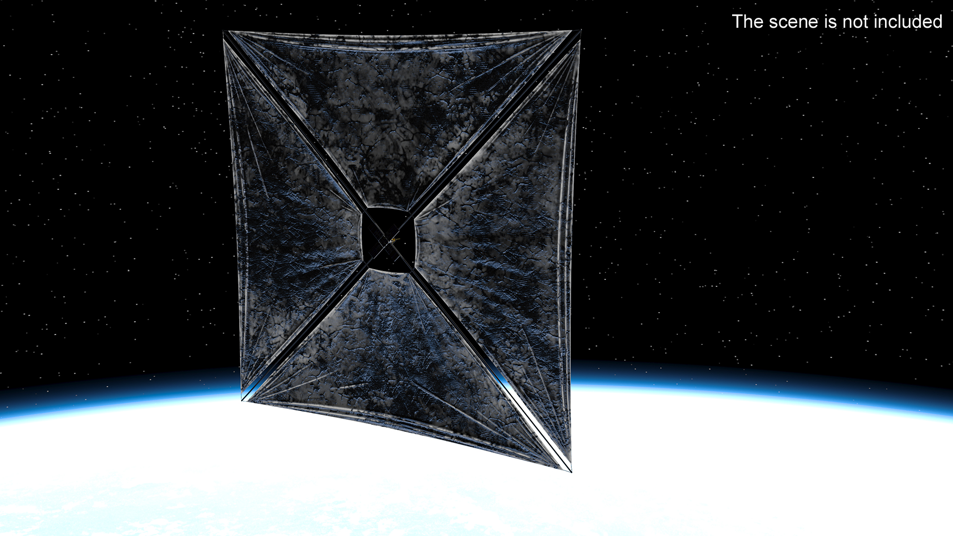 3D model Satellite with Solar Sail
