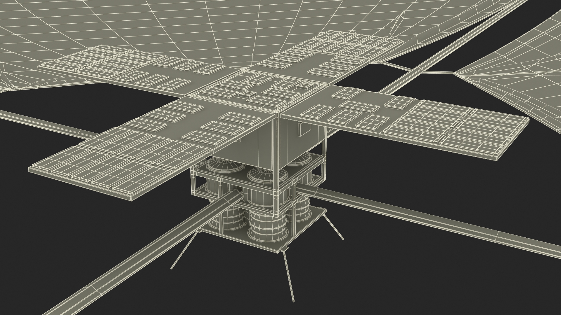 3D model Satellite with Solar Sail