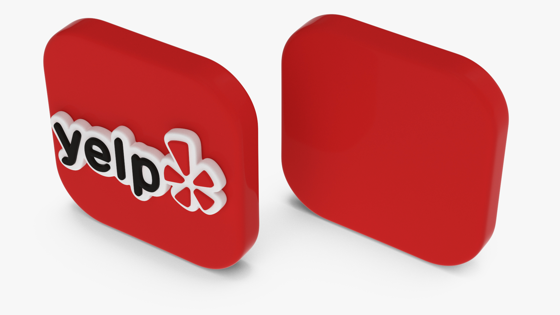 Yelp Social Media Icon 3D