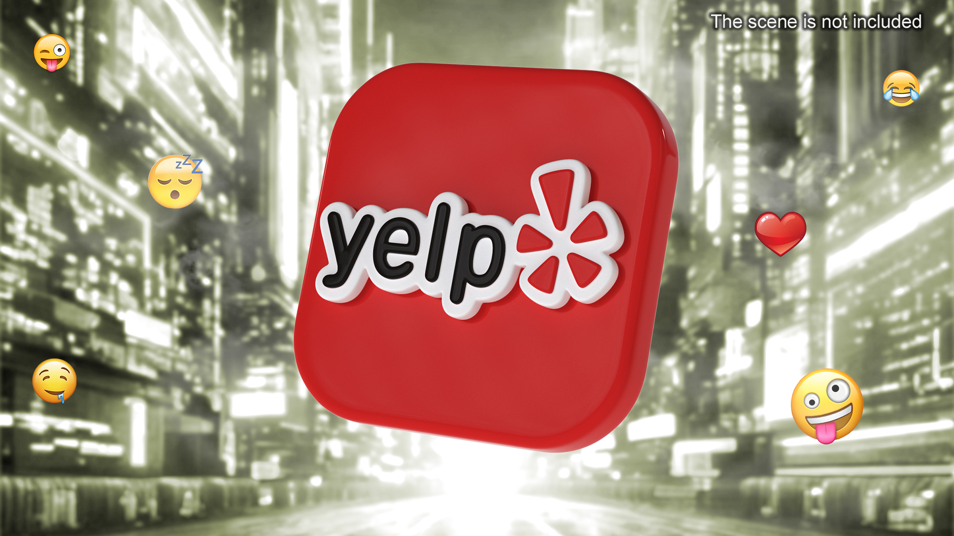 Yelp Social Media Icon 3D