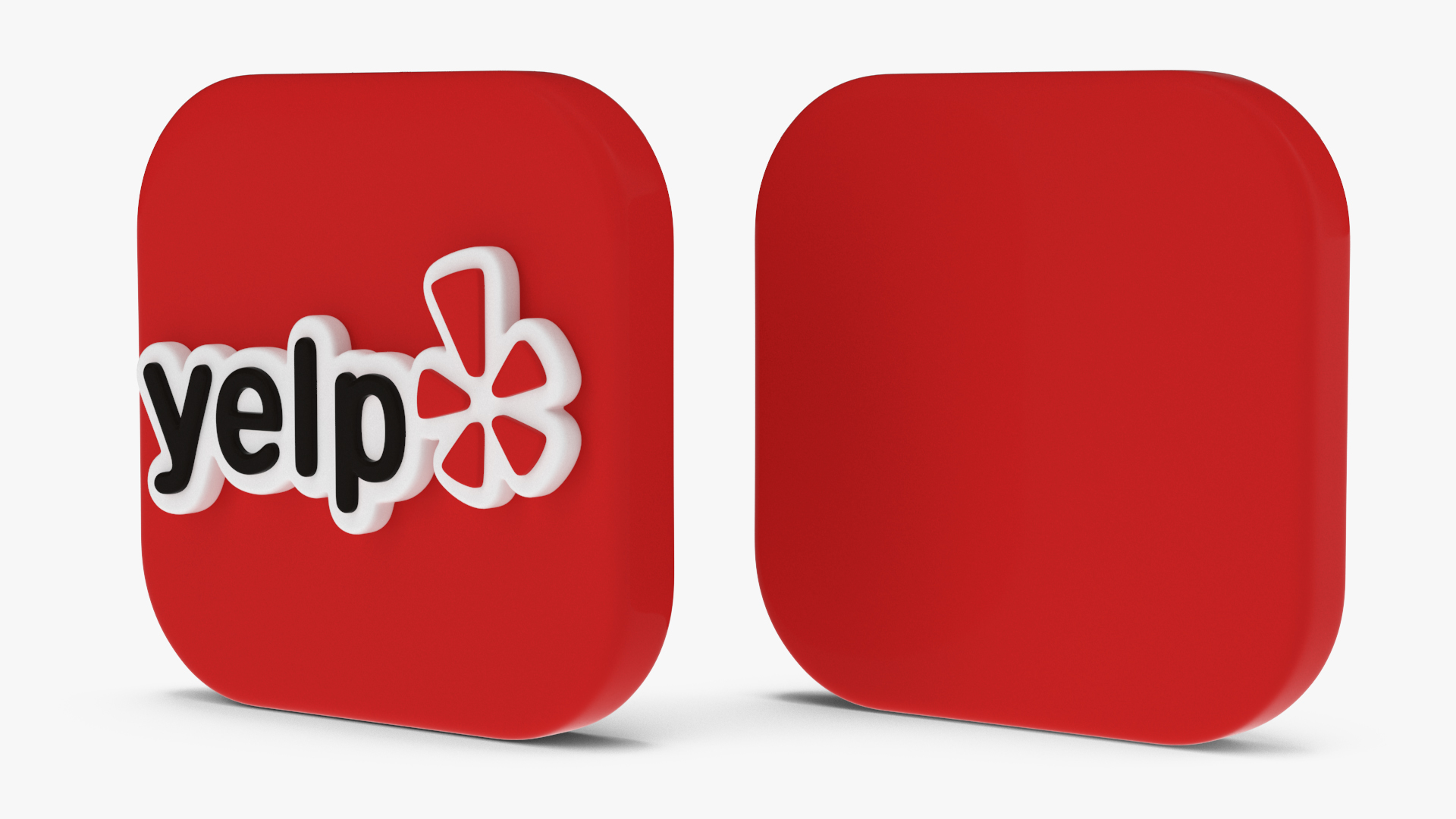 Yelp Social Media Icon 3D