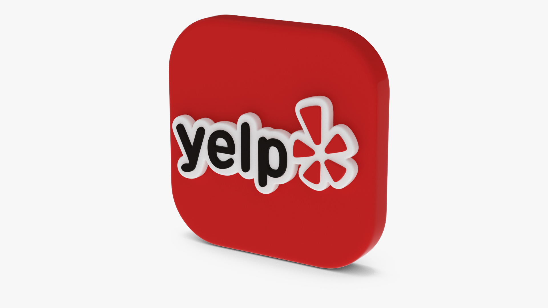 Yelp Social Media Icon 3D