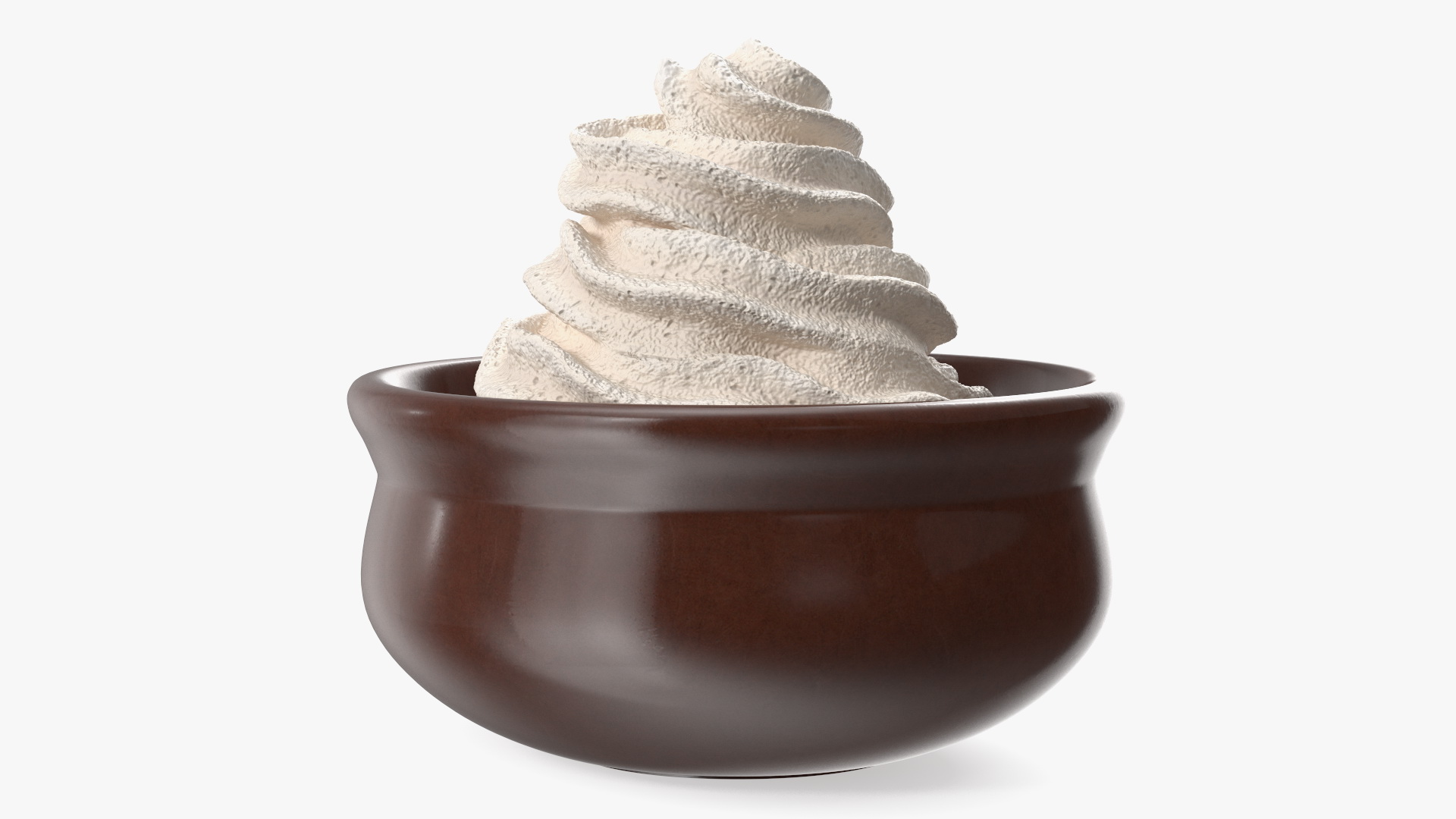 Vanilla Whipped Cream in Bowl 3D model
